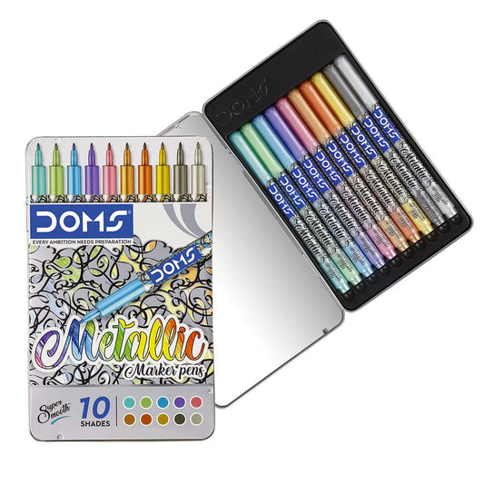 DOMS Metallic Marker Pens 10 Pcs Pack